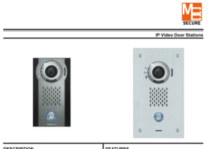 MCC Secure IP Video Door Stations